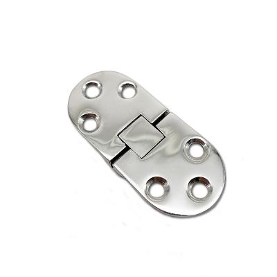 China High Quality Durable 66*30mm 316 Stainless Steel Round Link Hinge Connector Mirror Polished Bent Hinge Hardware for sale