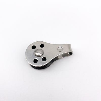 China Durable Hot Sales 19g 316 Stainless Steel Nylon Pulley Block Nylon Material Marine Marine Pulley Block for sale