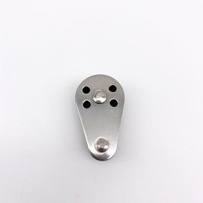 China Durable 35*12*26mm Stainless Steel Nylon Pulley Material Timing Single Block SS304 Nylon Pulley Pulley for sale