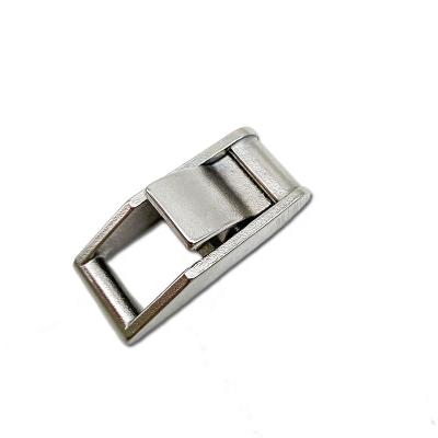 China Durable Wholesale Cargo Luggage Accessories Stainless Steel Ratchet Tie Down Cam Lock Buckle For 15mm Strap for sale