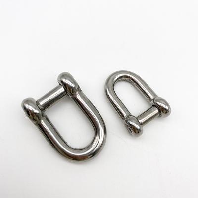 China High Quality Durable Marine Dee Anchor Shackle Hardware Rigging Stainless Steel M8 316/304 D Shape Shackle for sale