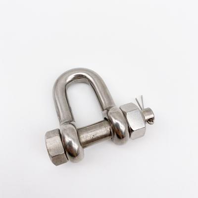 China Durable DEE Shackle G2150 Hardware Rigging Dee Shackle With Safety Bolt Stainless Steel USA Type Pin for sale