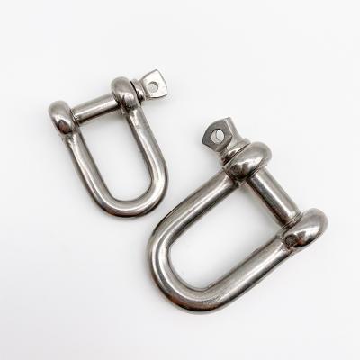 China Durable High Quality Stainless Steel 304/316 DEE Shackle Marine D Shackles Hardware European Type Rigging for sale