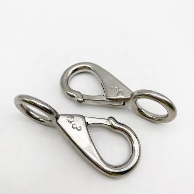 China Durable Hot Sales Stainless Steel Fixed Eye Hook Link SS316 Rigid Snap Hook Material Rigid Snap Hook Rigid Snap Hook for sale