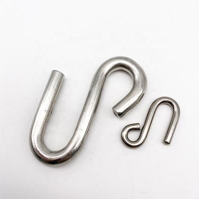 China Industrial Long Arm Industrial Hook S Hook Stainless Steel OEM Hardware AISI 316/304 S Shape Spring Metal Hooks For Hanging for sale