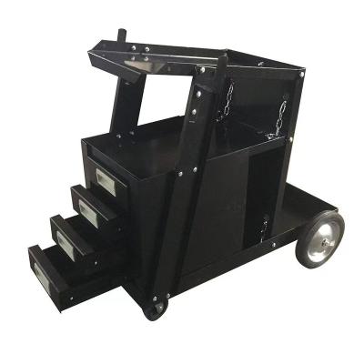 China Shopping Heavy Duty Welder MIG Universal Gas Cylinder Steel Welding Machine Trolley Cart With Chain Handle and Drawers for sale