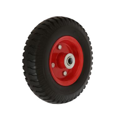 China Flat Free 200mm 8 Inch 2.50-4 PU Foam Wheel For wheelbarrow wheel  high quality caster wheel for sale