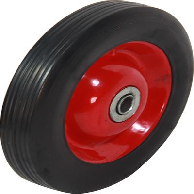 China Other 6 inch solid rubber wheel with bearing for automation equipment wheel, small machinery wheel for sale