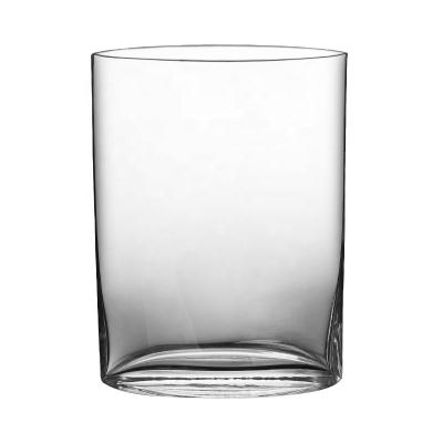 China Cheap Handmade Soda Lime Cylinder Customized Clear Glass Vase for sale