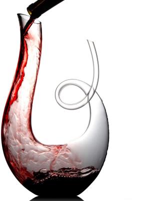 China Handmade Glass Decanter for Wine Decanters and Carafes Crystal Aerator 1.6L Wine Accessories for Wine Lovers for sale