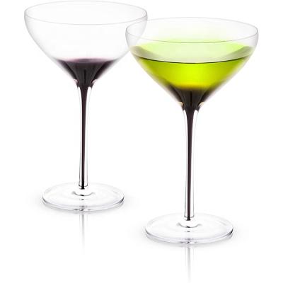 China NO COCKTAIL GLASS Handmade Colorful Stem Unique Wedding Cocktail Glass For Daily Use , Party , Wedding for sale