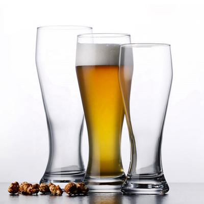 China Home Wholesale Lead Free Crystal High Waist 16 Ounce Beer Glass Mug For Bar for sale