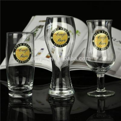 China Different Design Sustainable Handmade Beer Glasses With Customized Logo for sale