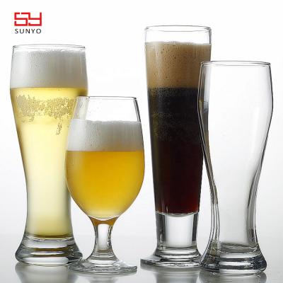 China Handmade Special Tumbler Tulip Beer Glass Bar Lead Free Glassware for sale