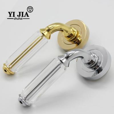 China Classic Door Double Sided Interior Crystal Pull Door Handle for sale