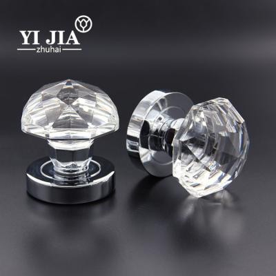 China Bedroom Clear Wooden Flat Door Furniture Door Rhinestone Glass Door Knobs for sale