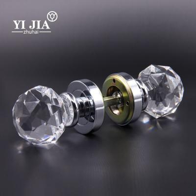 China Modern Living Room Furniture Glass Door Knob Lock Crystal Door Handle Knobs for sale