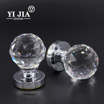 China Wholesale Zinc Alloy Furniture Crystal Glass Door Knob Wardrobe Set for sale