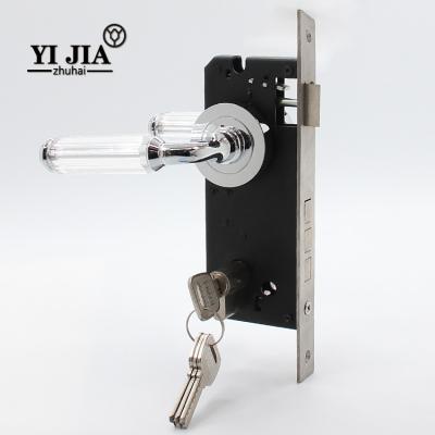 China Popular Furniture Handles Pulls Crystal Glass Door Lock for sale