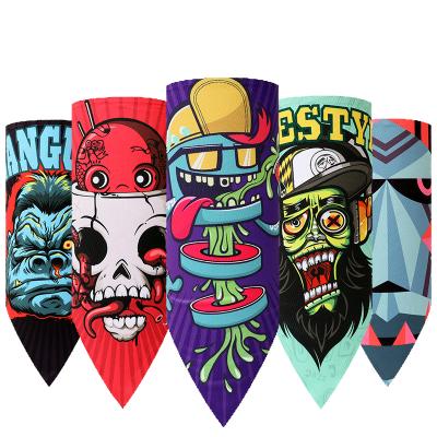 China Windproof Triangle Seamless Scarf Outdoor Sports Half Face Mask Soft Magic Print Headgear for Men and Women for sale