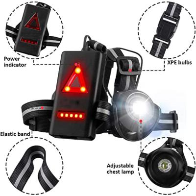 China Night Riding 2000mA USB Rechargeable Night Lamp Running Trunk and Rear Warning Light Work Light for sale