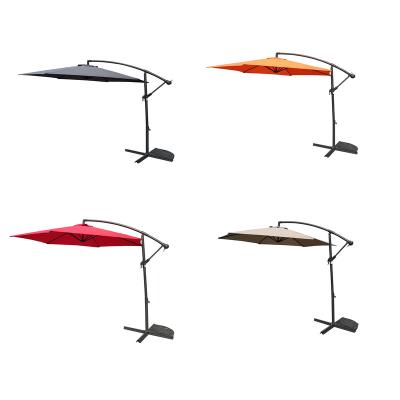 China Outdoor Leisure 10feet Garden Offset Sun Shade Umbrella Hanging Patio Parasol For Restaurant for sale