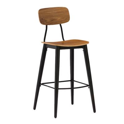 China Durable Bar Furniture Bent Plywood High Wooden Bar Stools for sale