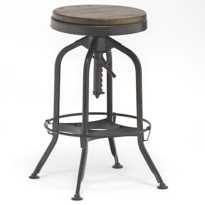 China Height Adjustable Industrial Metal Bar Stools for sale