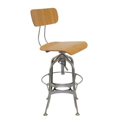 China Industrial American Urban Style Furniture Metal Swivel Steel Bar Chair 402C for sale