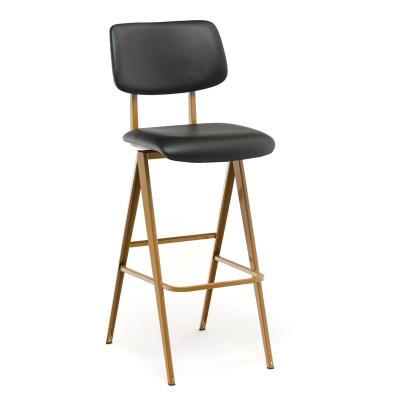 China 2019 New Modern Industrial Bar Furniture Vintage Bar Chairs Industrial Metal Counter Height Stool With PU Leather Seat GA2101C-75ST for sale