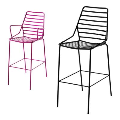 China Modern Modern Patio Garden Outdoor Bar Stool Stacking Rustproof Metal Bar Furniture for sale