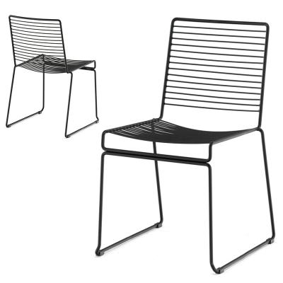 China Modern Modern Rustproof Outdoor Garden Chairs Stacking Metal Wire Patio Chair for sale