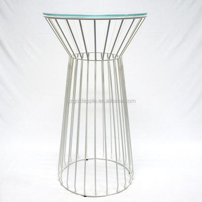 China Home Style Simple Garden Metal Wire Coffee Table High Bar Indoor Table for sale