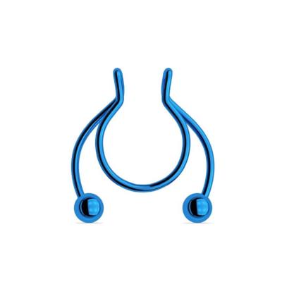 China Lead Free Septum Hoop Faux Stainless Steel Non Piercing Faux Nose Septum Rings Non-Pierced Clip On Nose Rings for sale