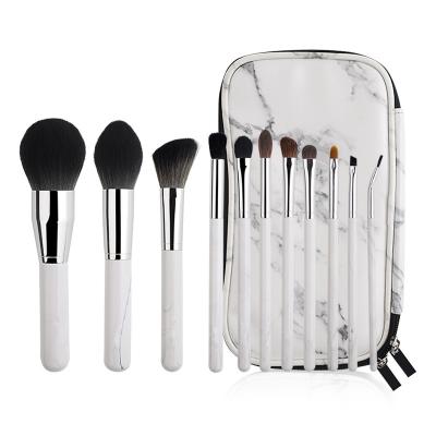 China Angular Blush 11pcs New Style High Quality Animal Hair Set Brush For Makeup Cosmetic Tools for sale