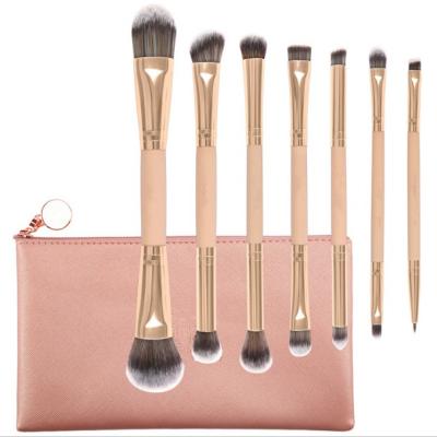 China Angular Blush Bilateral 7pcs Brush Set For Multifunctional Cosmetic Brush Tools for sale