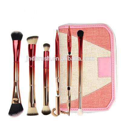 China Angular Blush Dual Head Gradient Cosmetic Brush Set For Makeup Tool for sale