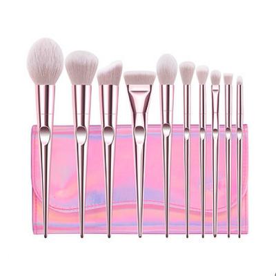 China Angular Blush New High Quality 10pcs Makeup Set Brush With Finger Position Design for sale