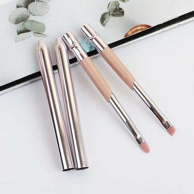 China Professional Cosmetic Smudge Brush Lip Brush For Makeup Lipstick Lip Gloss With Cap Lip Gloss for sale