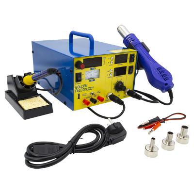 China Machinery Repair Shops 3 in 1 Air Gun Soldering Iron Power Supply Welding Machine Hot Soldering Station 800W for Repair Shop for sale