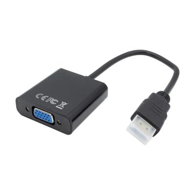 China Monitor HD MI to VGA Adapter Converter Dongle With Power USB 3.5mm Audio And Mic Power Supply for sale