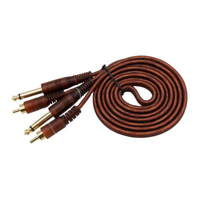 China Dual RCA DVD Player to Dual Mono Male to Male Two 6.5mm to Two RCA Audio Cable for DVD Mixer Power Amplifier for sale