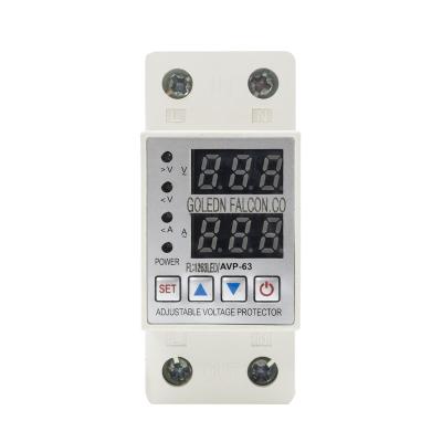 China JIW 63A 230V Over Voltage Protection Relay Electric Digital Voltage Protector With Display for sale