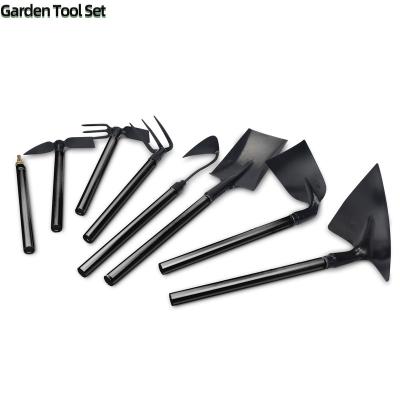 China 8-Piece Garden Tool Kit Multifunctional Heavy Duty Digging Shovel/Shovel/Rake/Hoe/Spout With Extendable Handle For Gardener for sale