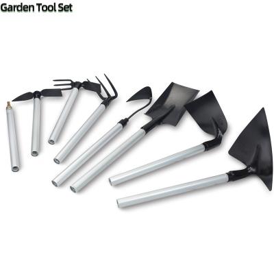 China Multifunctional Heavy Duty Digging Garden Tool Kit Digging Seeding Planting Weeding Tool with Extendable Handle for Gardener for sale