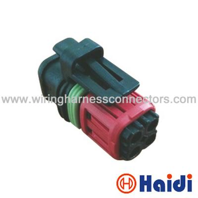 China PA66 balck Tyco AMP TE 4 Pin Female Automotive Wire Harness Connector 1337352-1 for sale