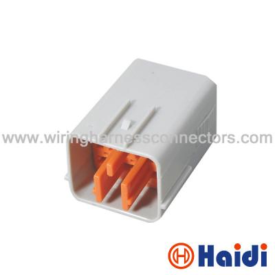 China Gray Electrical Auto Cable Connectors Waterproof 10 Pin Male Plug 6195-0167 for sale