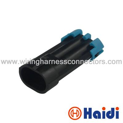 China Male Sealed  Electrical Automotive Wiring Harness Connectors 2 Pin Plug 12162000 for sale