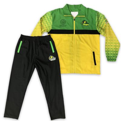 China Double Layer Mesh Windbreaker Training Sweatsuit Anti-Static Custom Sublimation Sports Tracksuit for sale