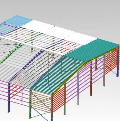 China Frame Part Custom Fabricated Curved Steel Structure Building for sale